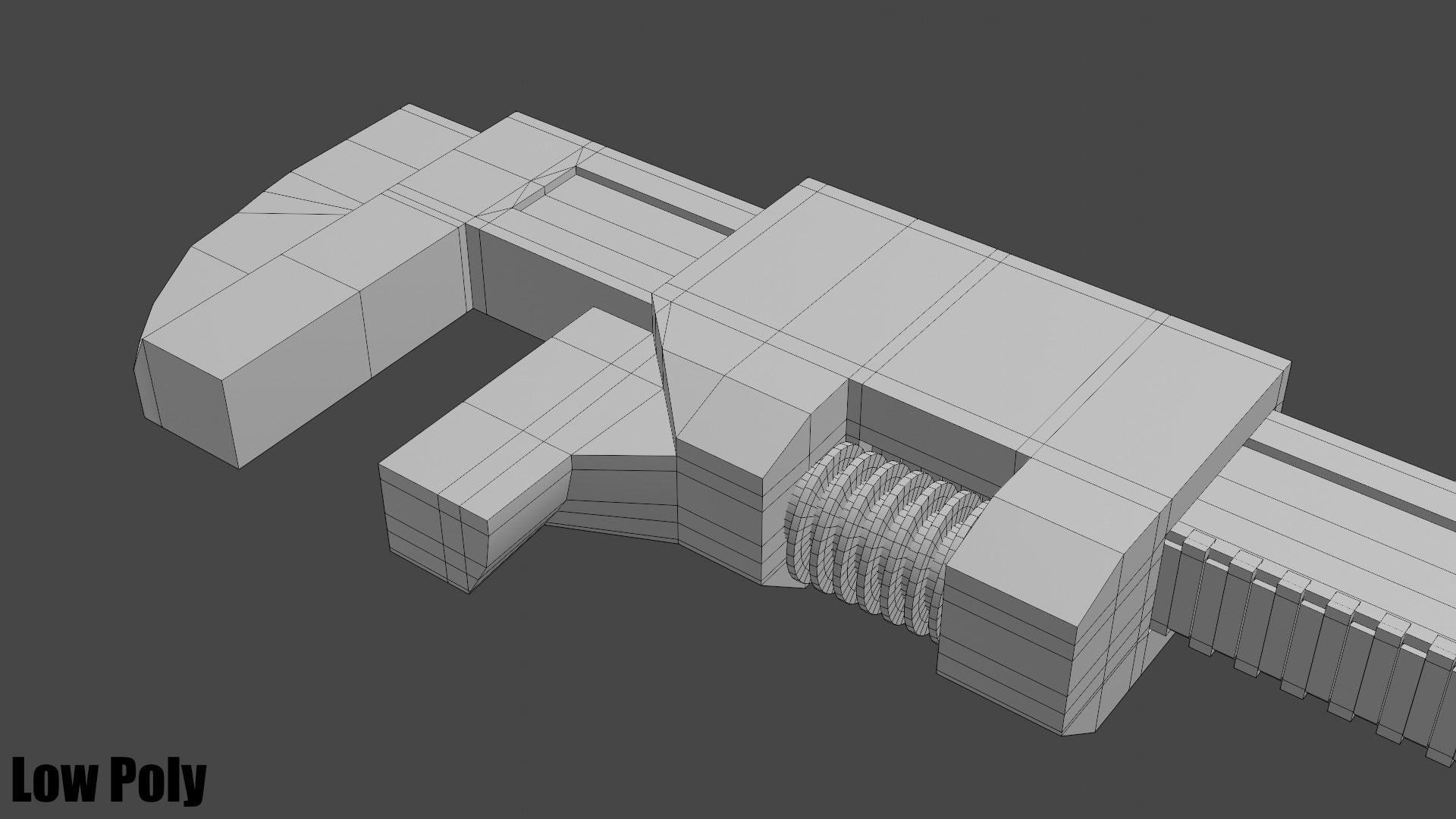 Monkey Wrench Low-poly 3D model_24