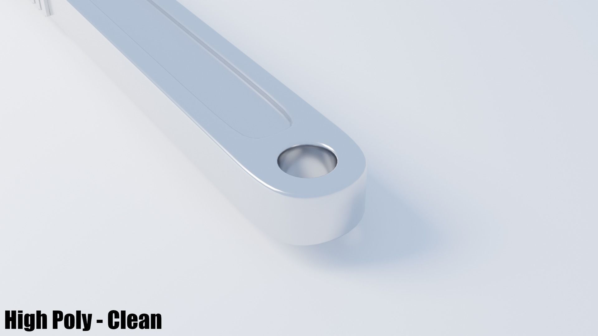 Monkey Wrench Low-poly 3D model_6