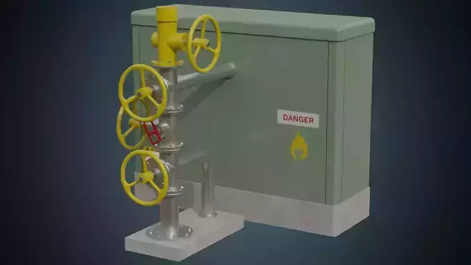 Valves 1A  Low-poly 3D model