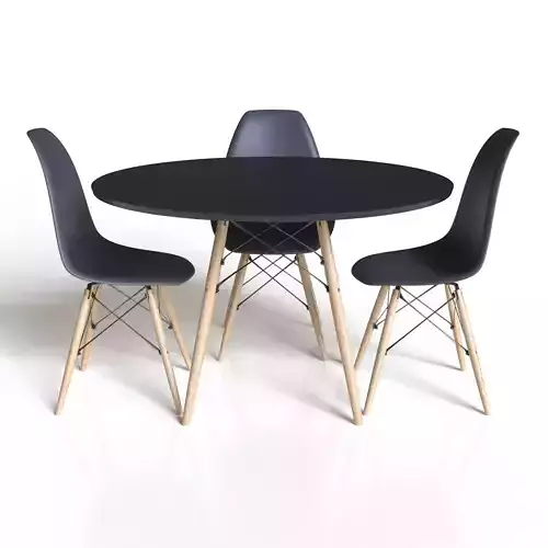 Plastic Chair and Table Charles  Eames Eiffel