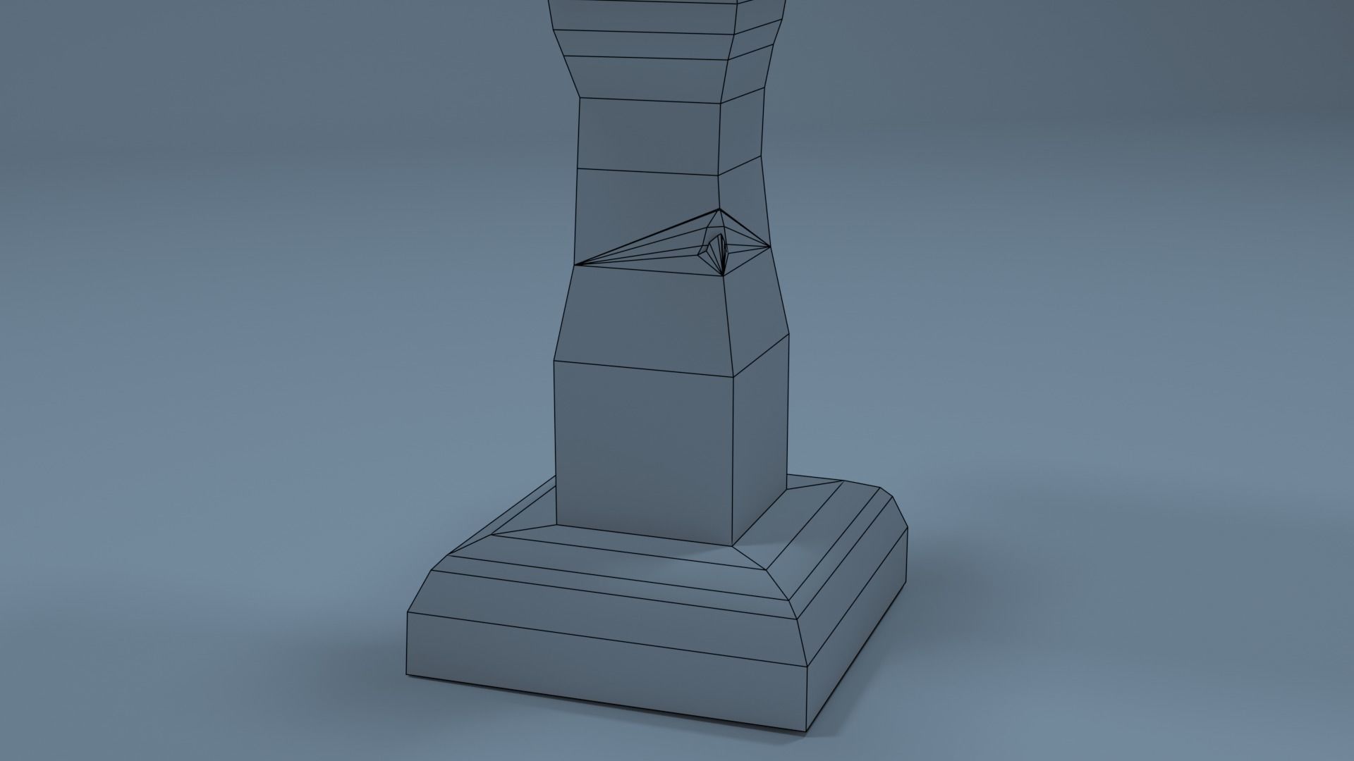 Lamp post stylized Low-poly 3D model_6