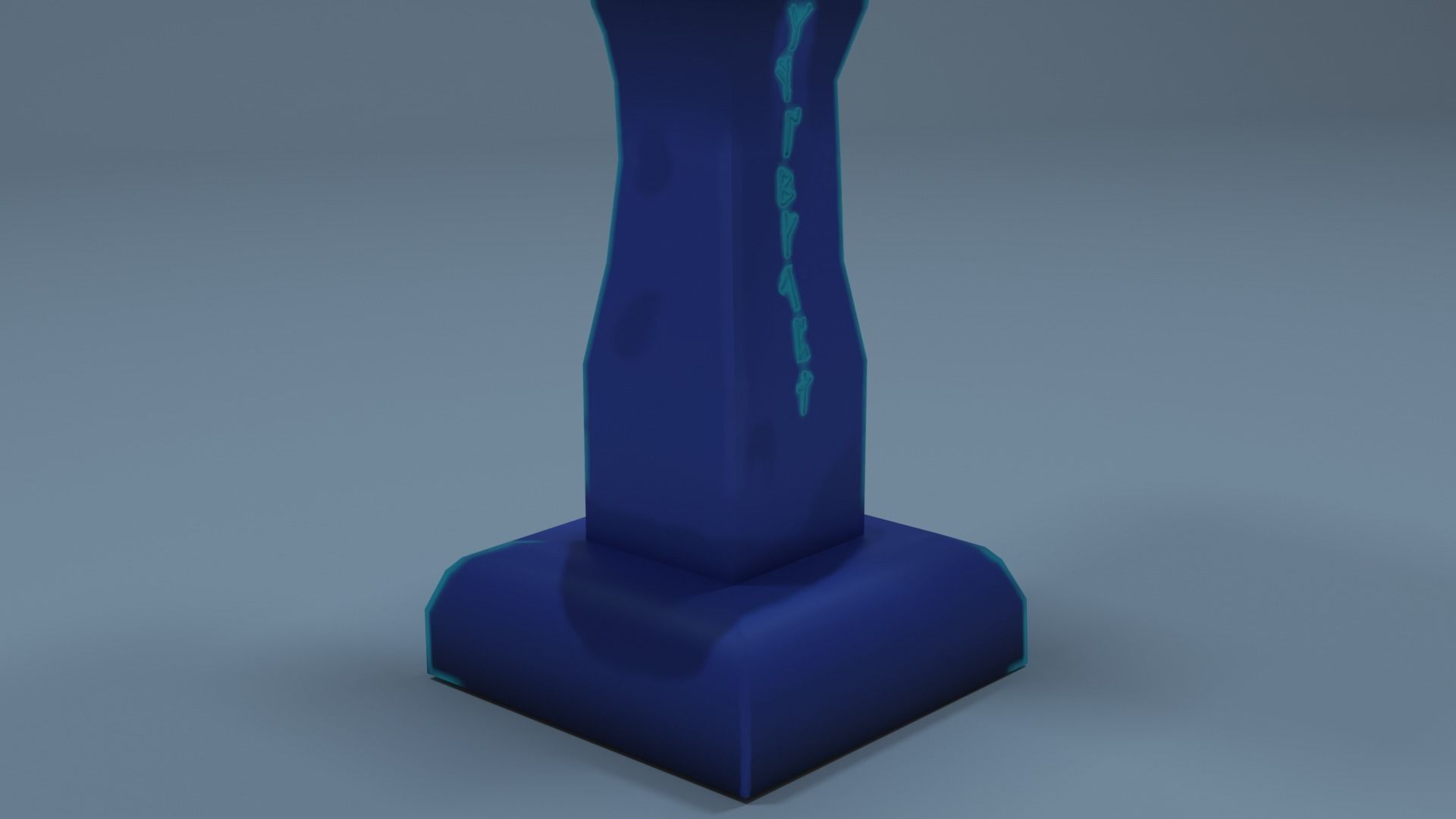 Lamp post stylized Low-poly 3D model_2