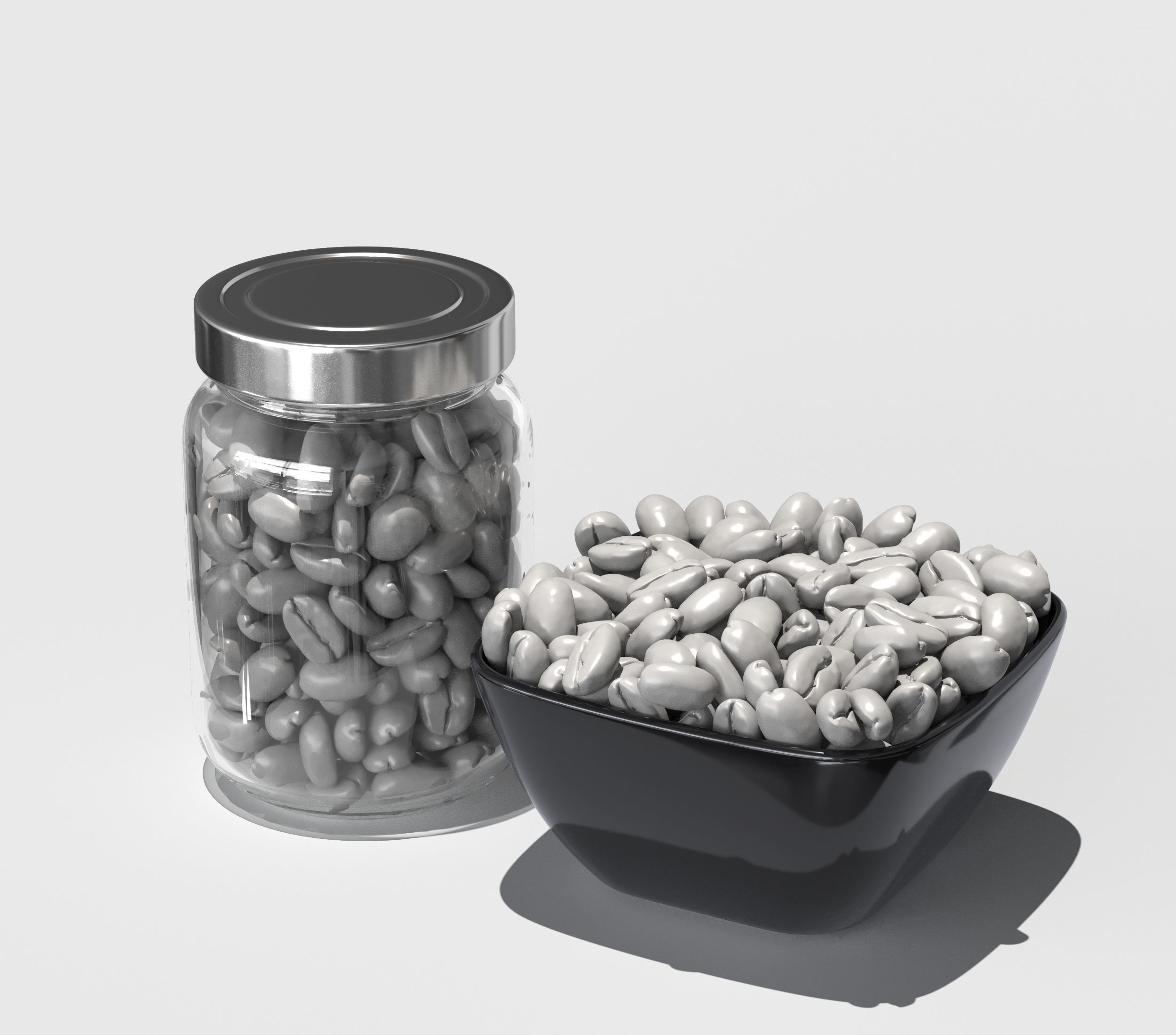 Coffee Beans jar 3D model_5