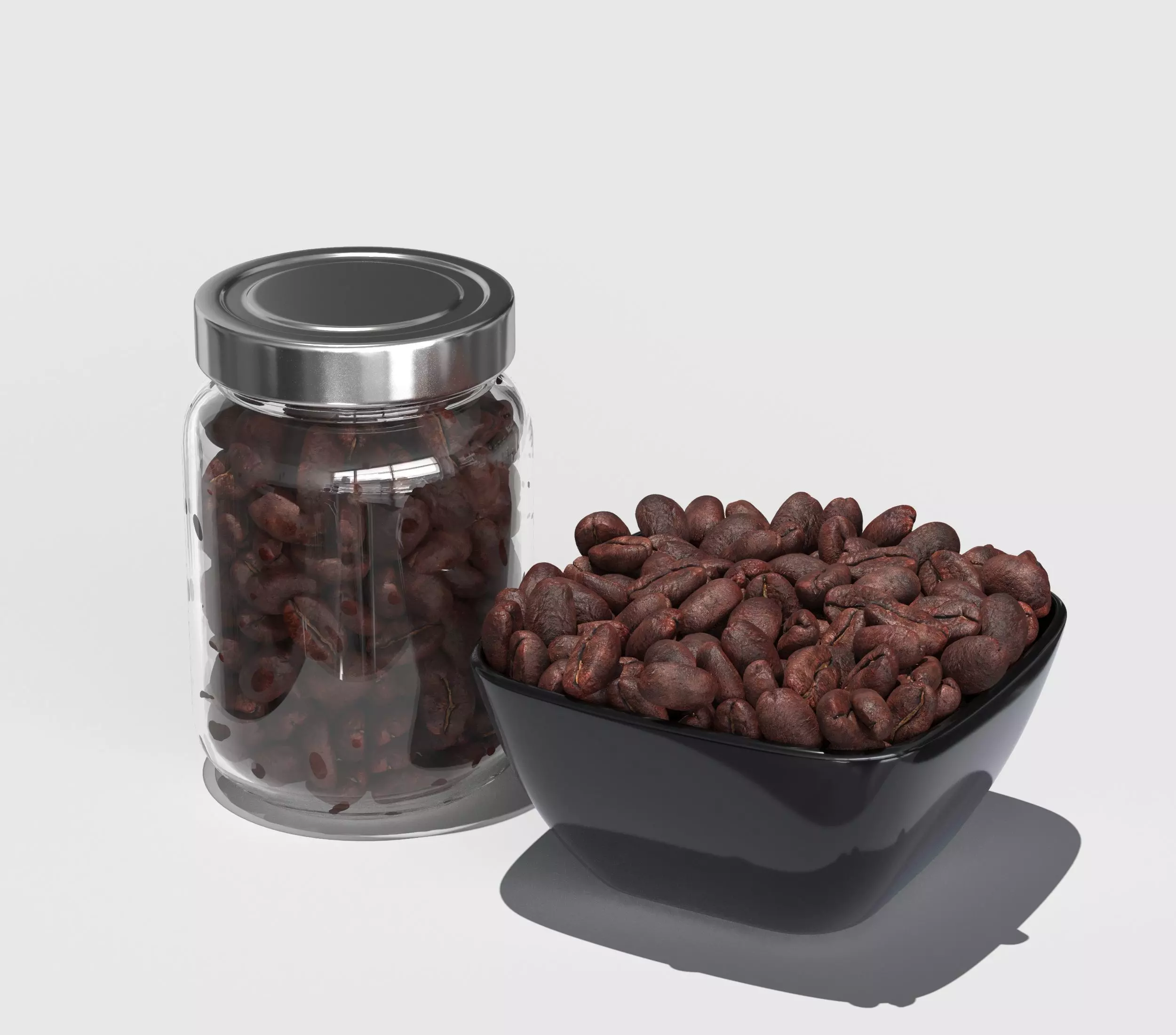 Coffee Beans jar 3D model_0