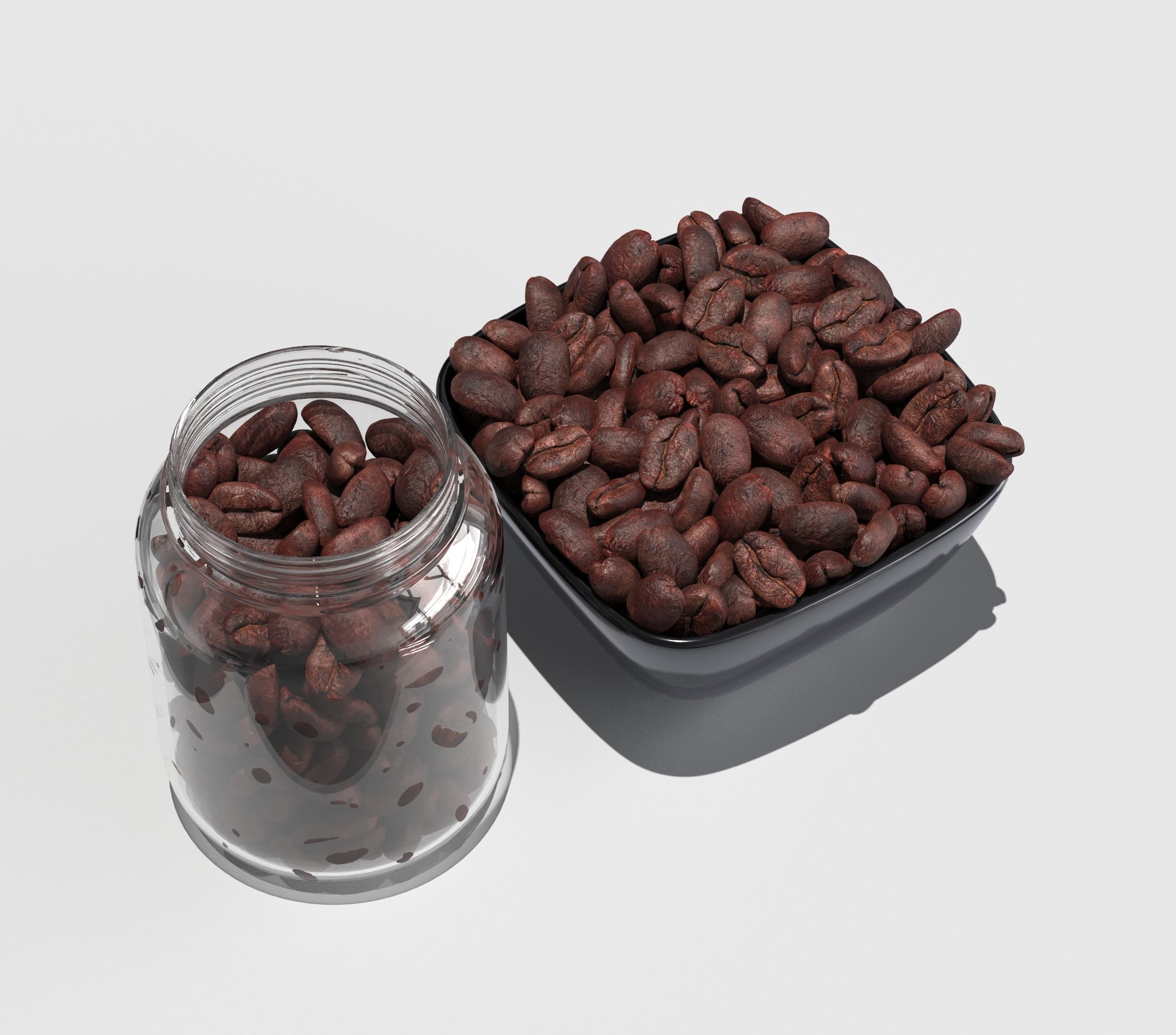Coffee Beans jar 3D model_1