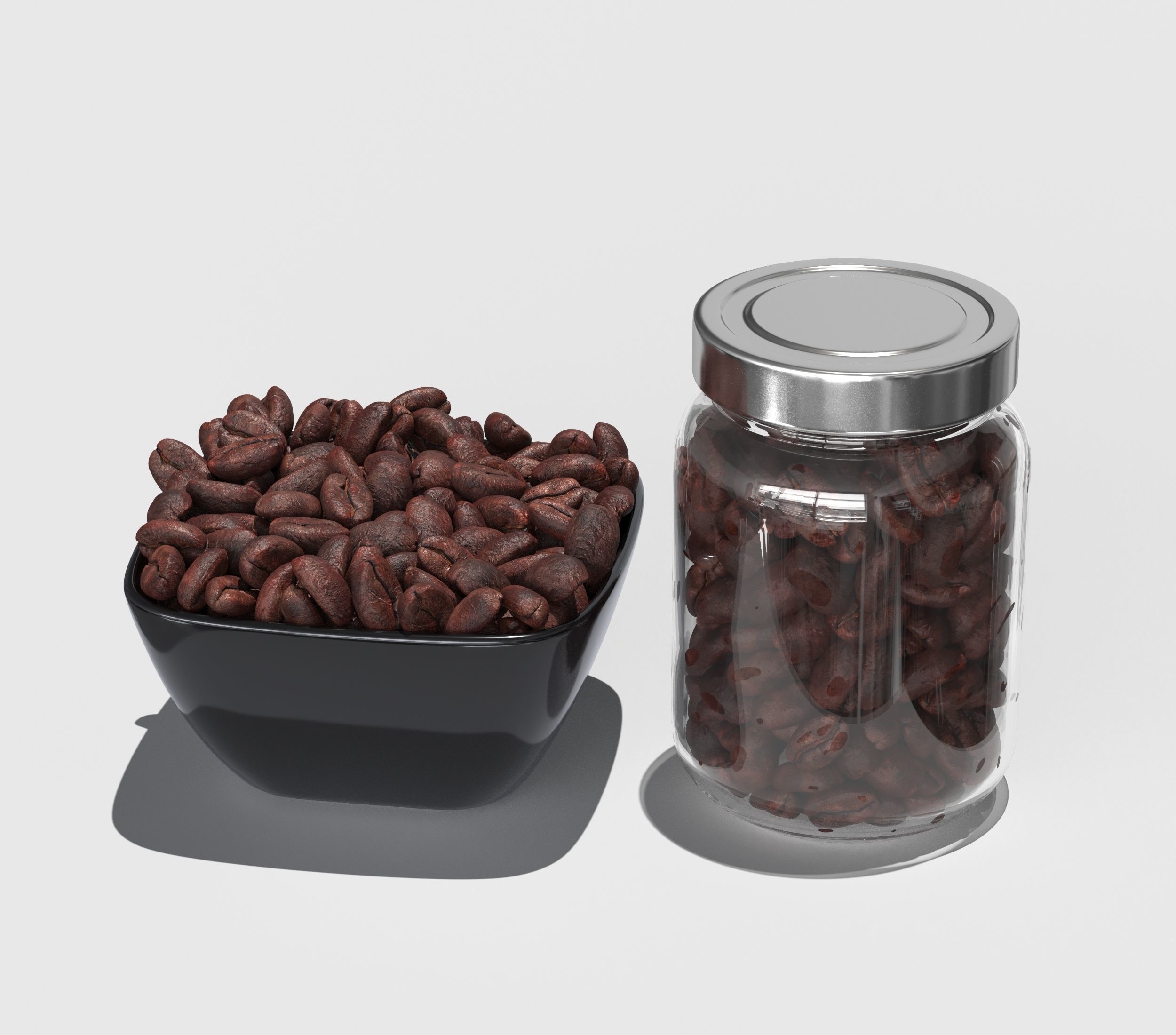 Coffee Beans jar 3D model_2