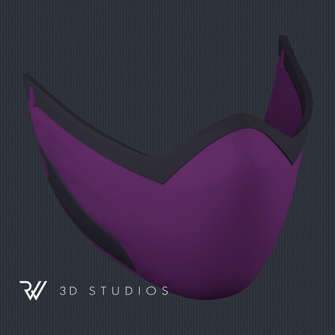 MK11 Mileena Mask V1 - STL File 3D print model_2