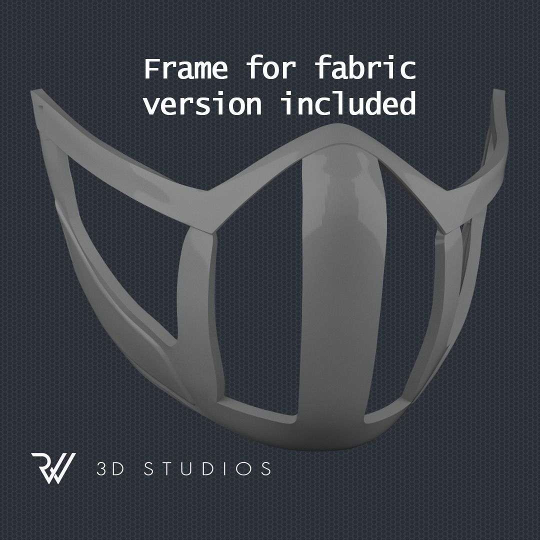 MK11 Mileena Mask V1 - STL File 3D print model_6