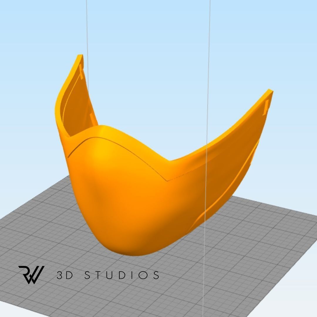 MK11 Mileena Mask V1 - STL File 3D print model_7