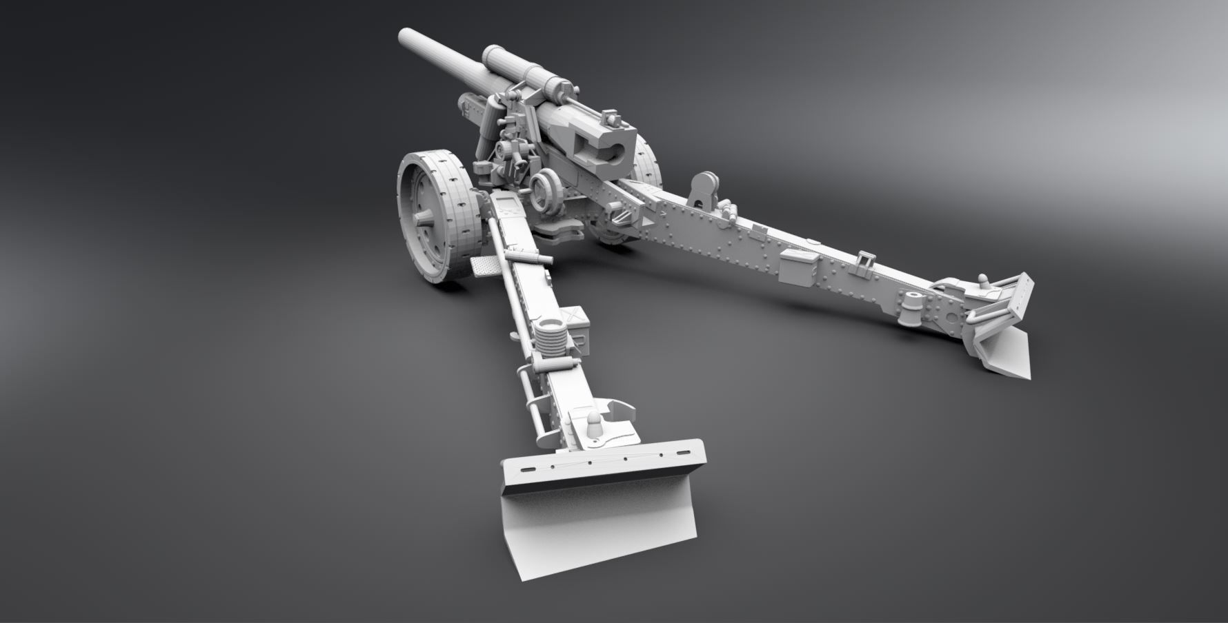 sFh 18 howitzer Scale model 3D print model_2