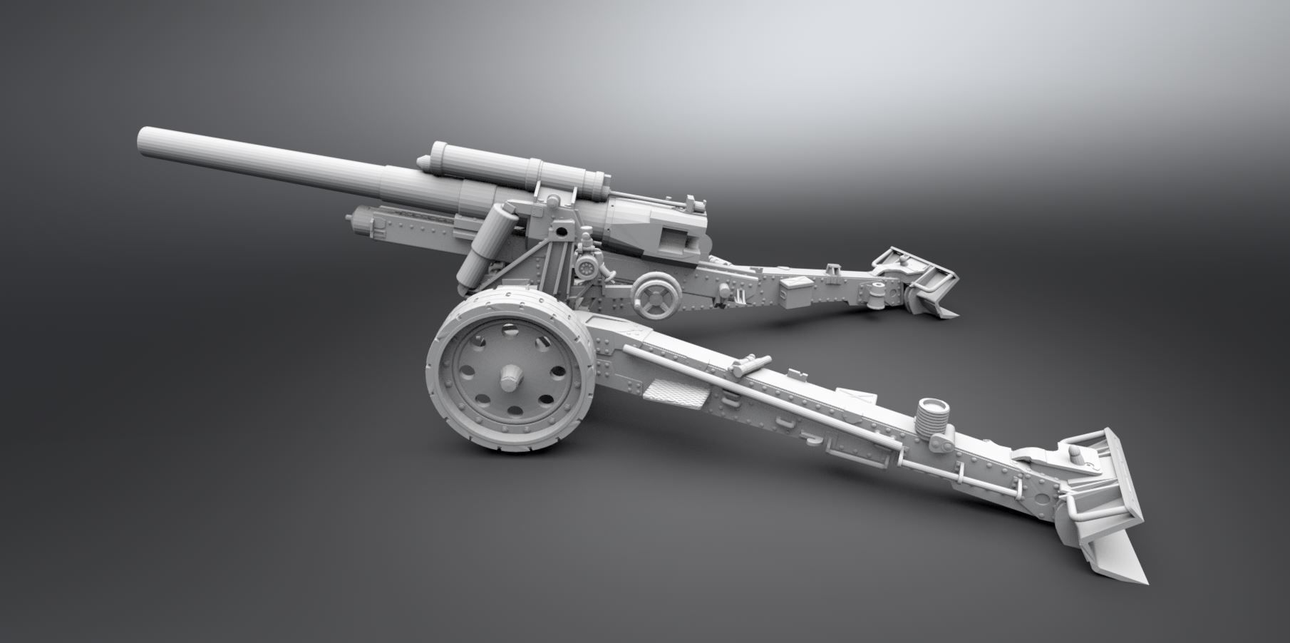 sFh 18 howitzer Scale model 3D print model_1