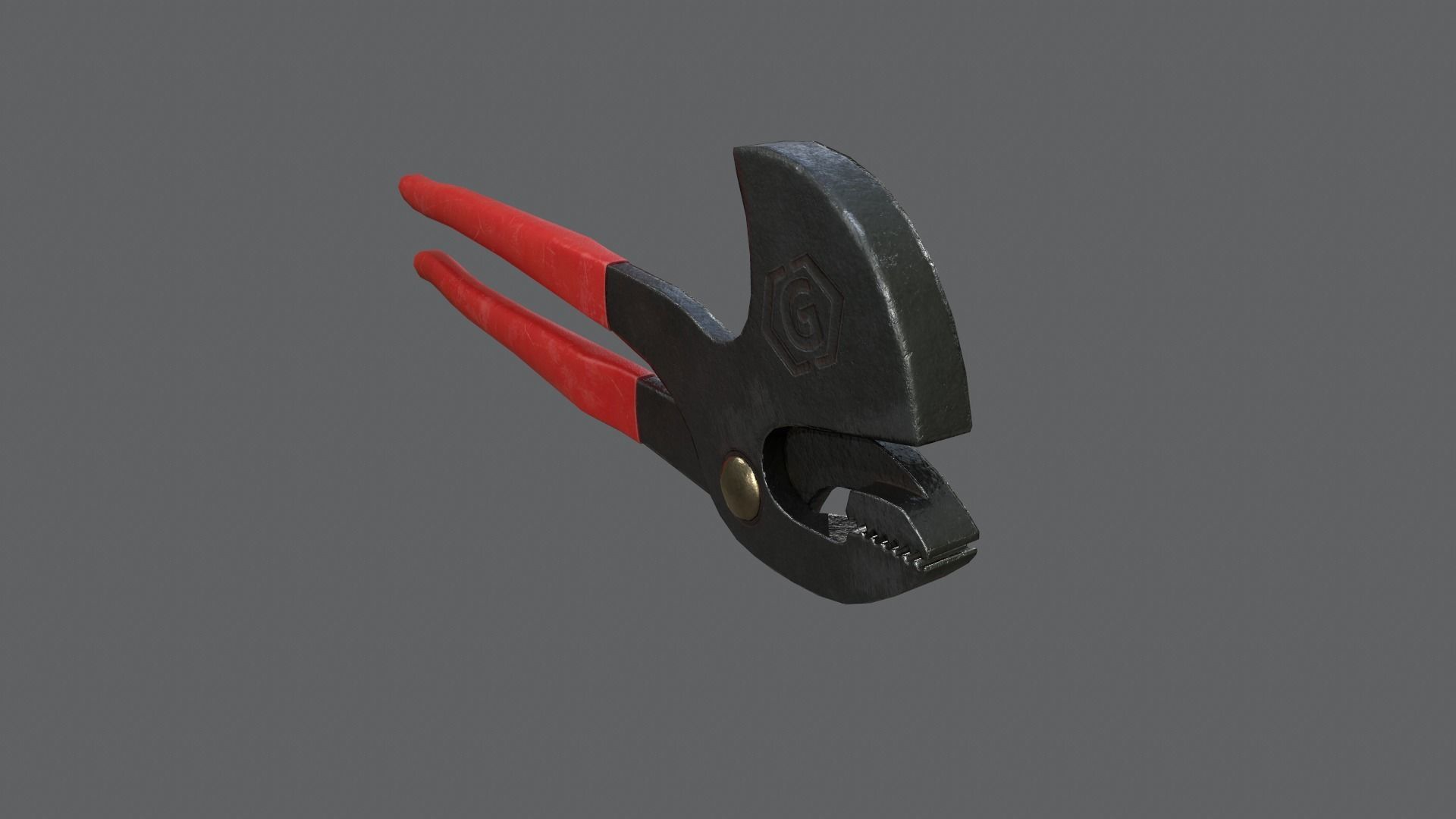 Nail Puller Pliers Low-poly 3D model_3