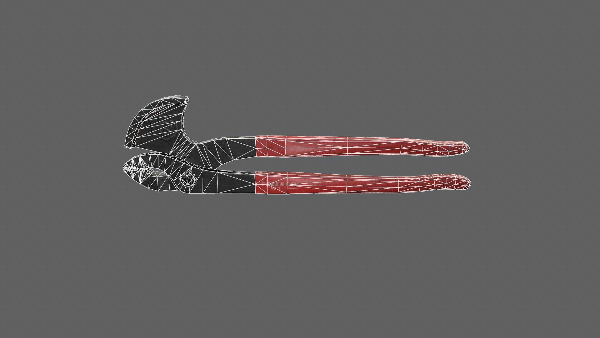 Nail Puller Pliers Low-poly 3D model_2