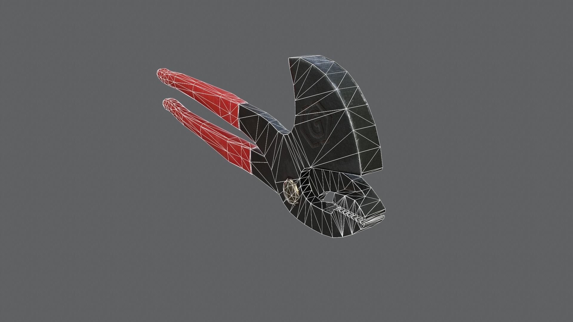 Nail Puller Pliers Low-poly 3D model_4