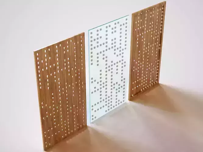 Partition three wooden panels