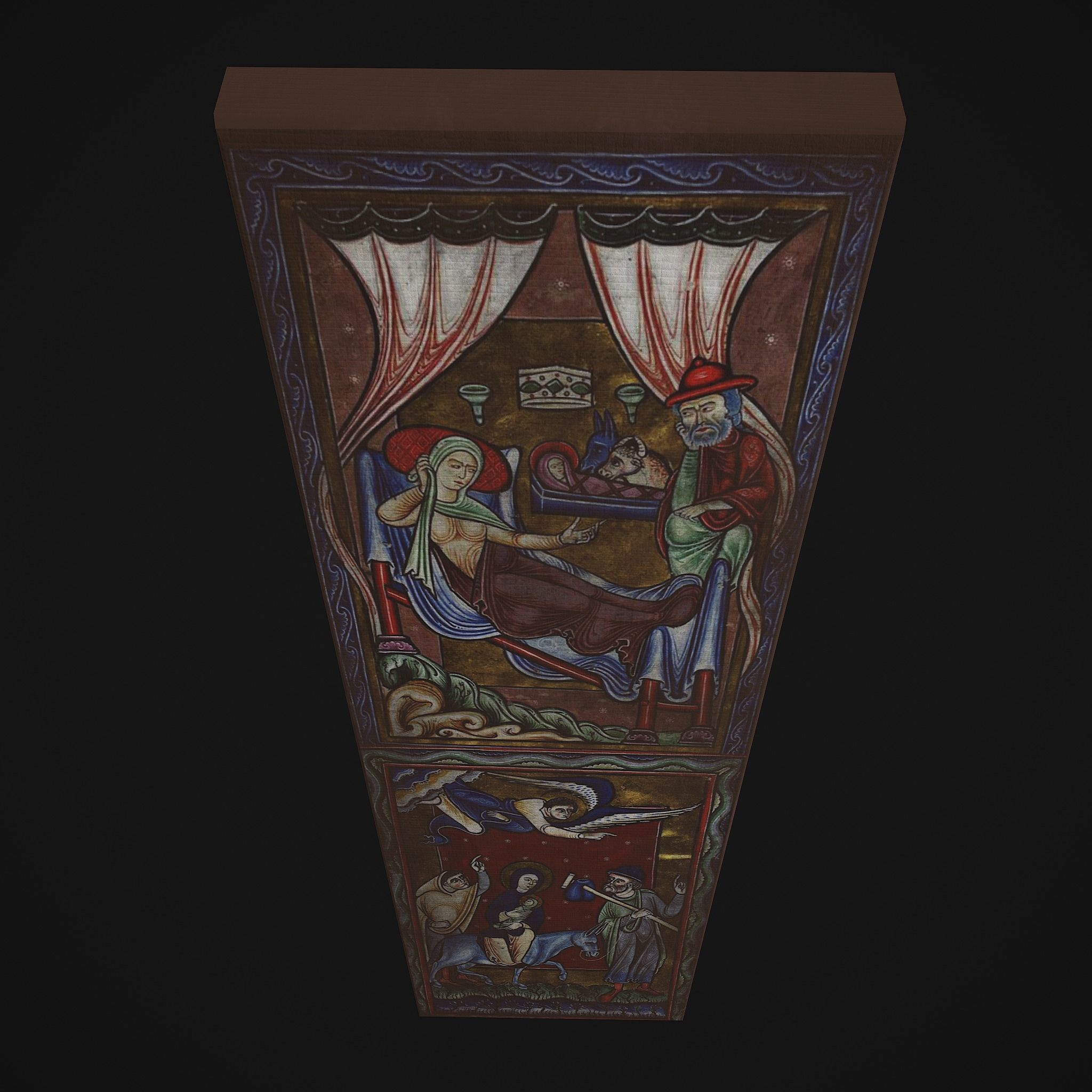 Medieval Manuscript Painting Low-poly 3D model_15