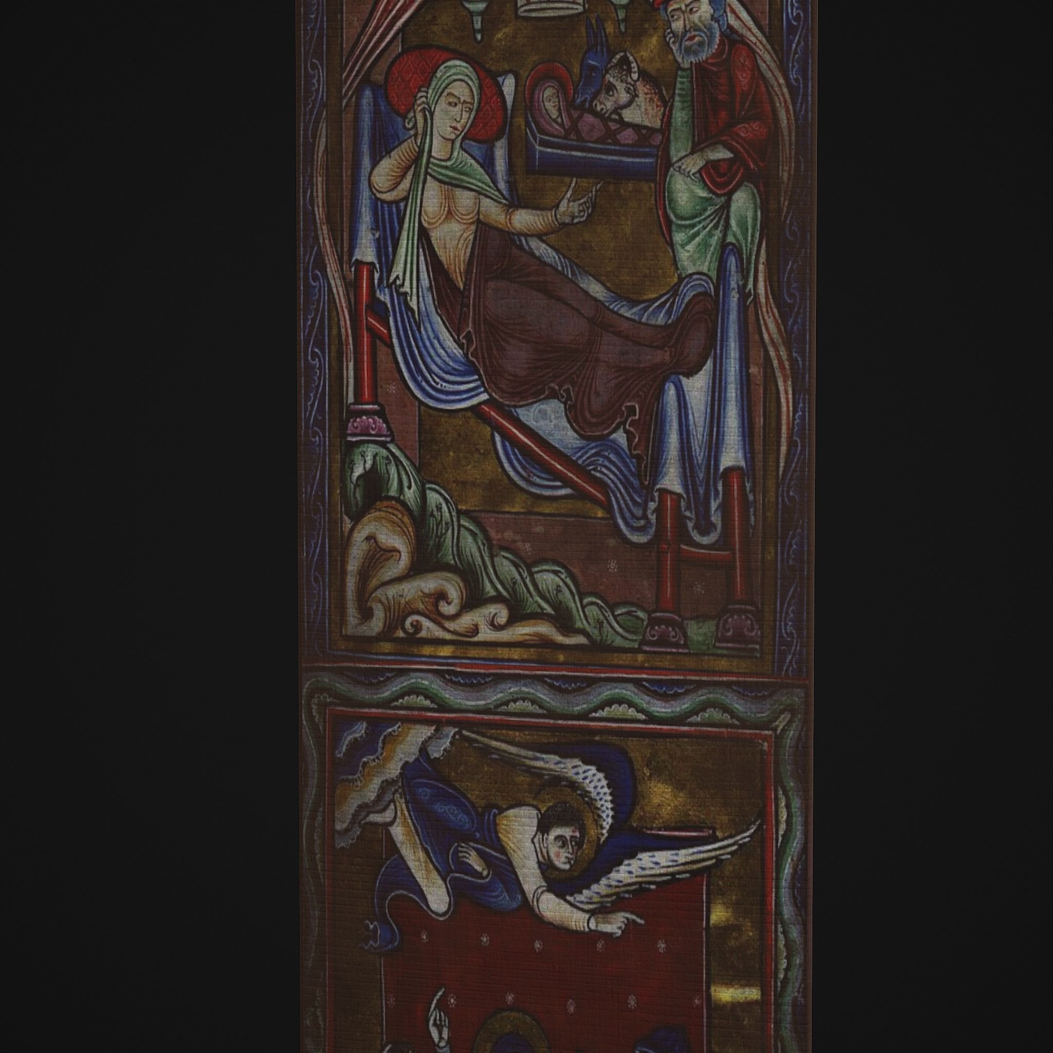 Medieval Manuscript Painting Low-poly 3D model_13