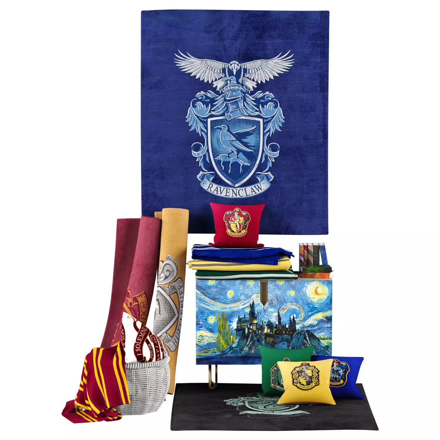 Harry Potter Set Pillows and Carpets 3D model_0
