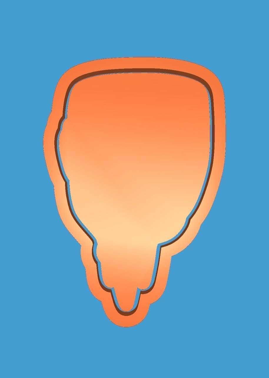 MakeIT Adventure Times Cookie Cutter Ice King With Frame 3D model_1