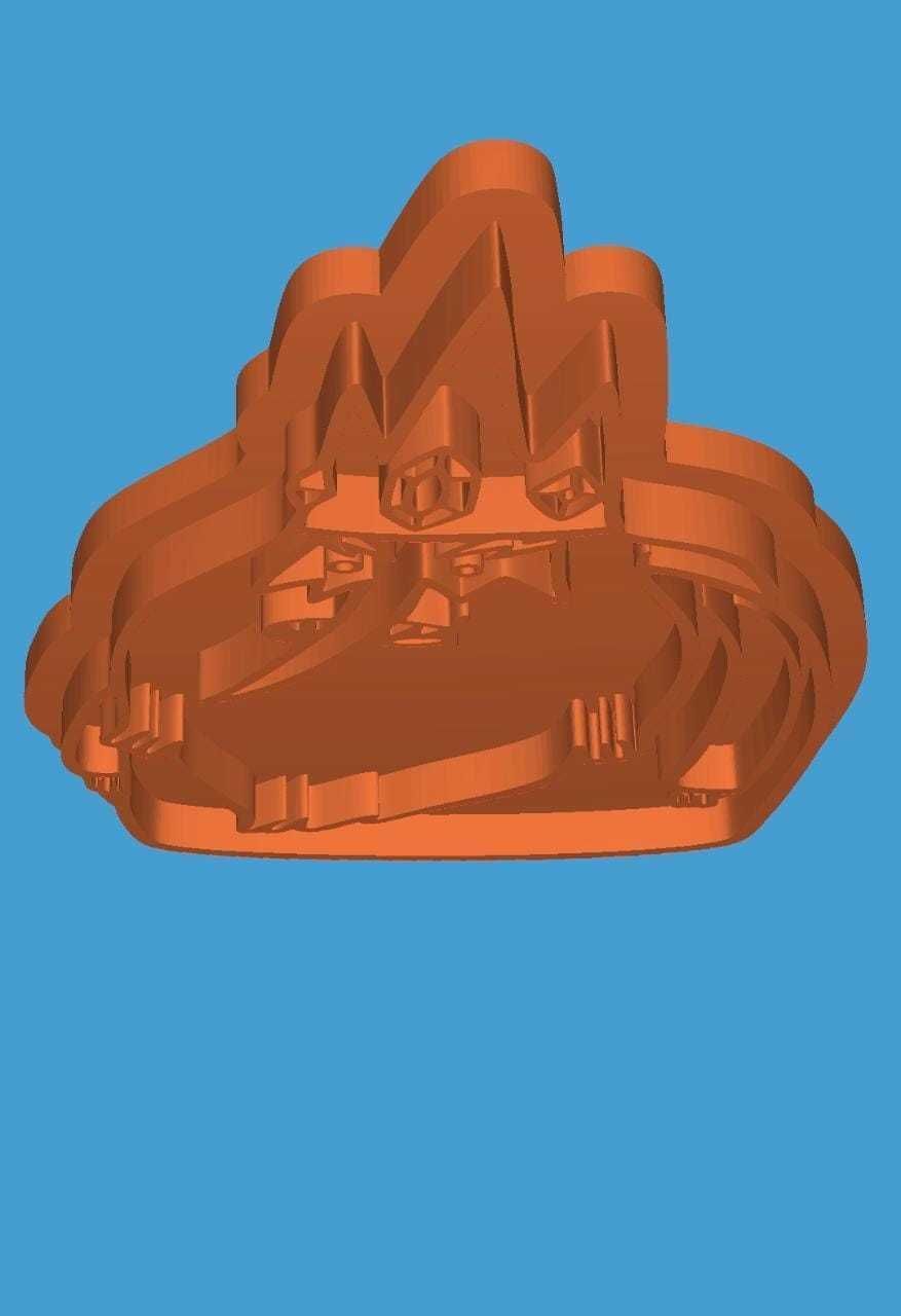 MakeIT Adventure Times Cookie Cutter Ice King With Frame 3D model_6