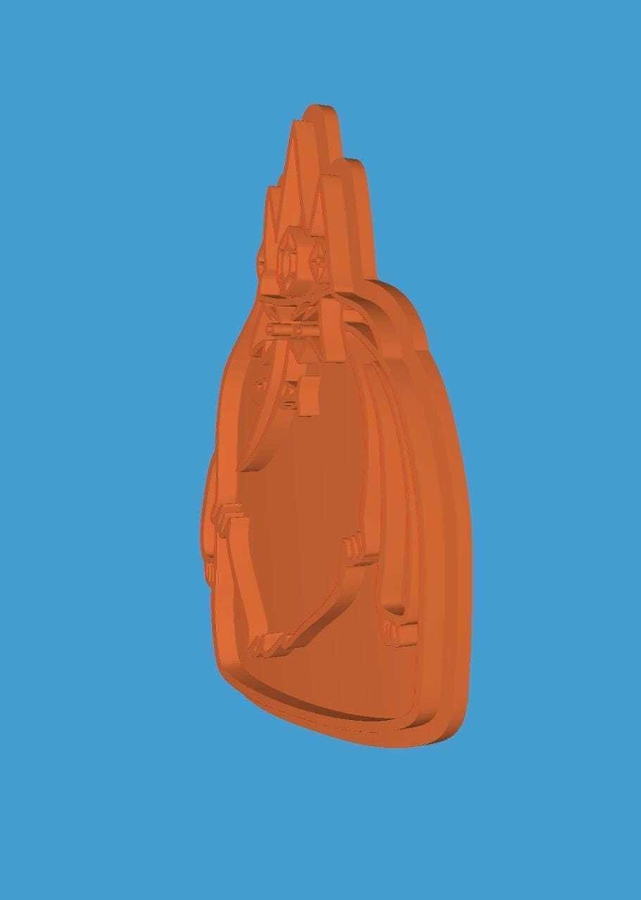 MakeIT Adventure Times Cookie Cutter Ice King With Frame 3D model_7