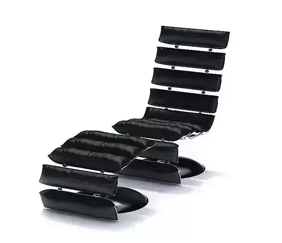 Modern Decorative Blush Cushion Body Chair 3D model