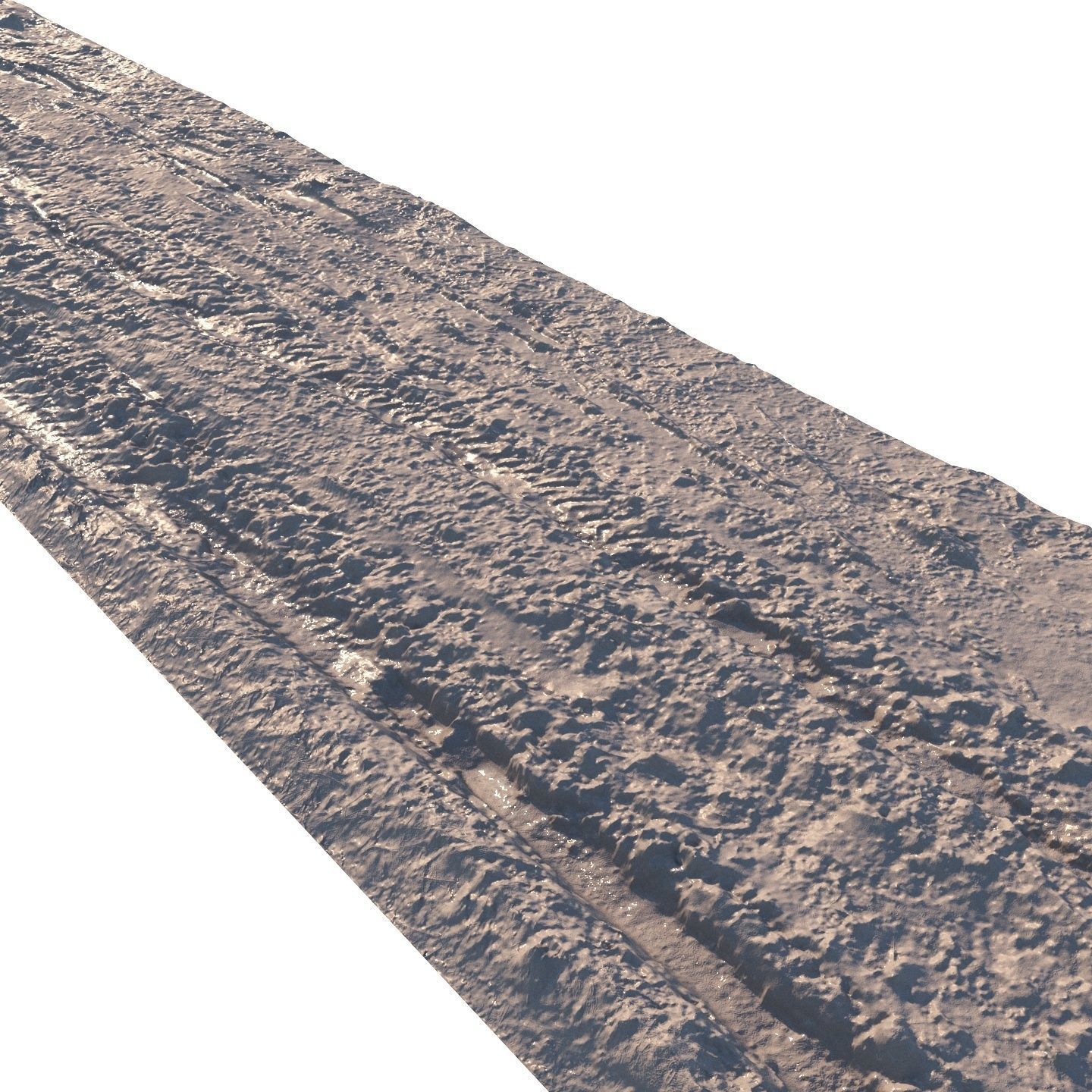 Dirt road material 05 Low-poly 3D model_6
