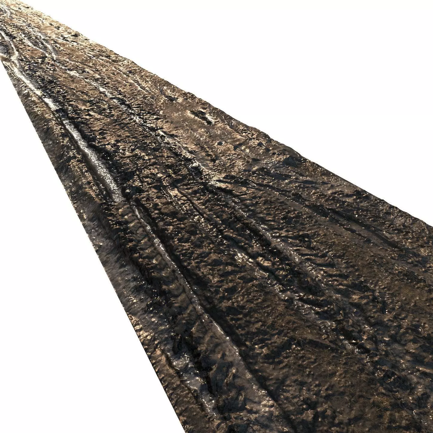 Dirt road material 05 Low-poly 3D model_0