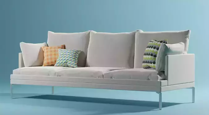 Couch 3D Model sofa with pillows