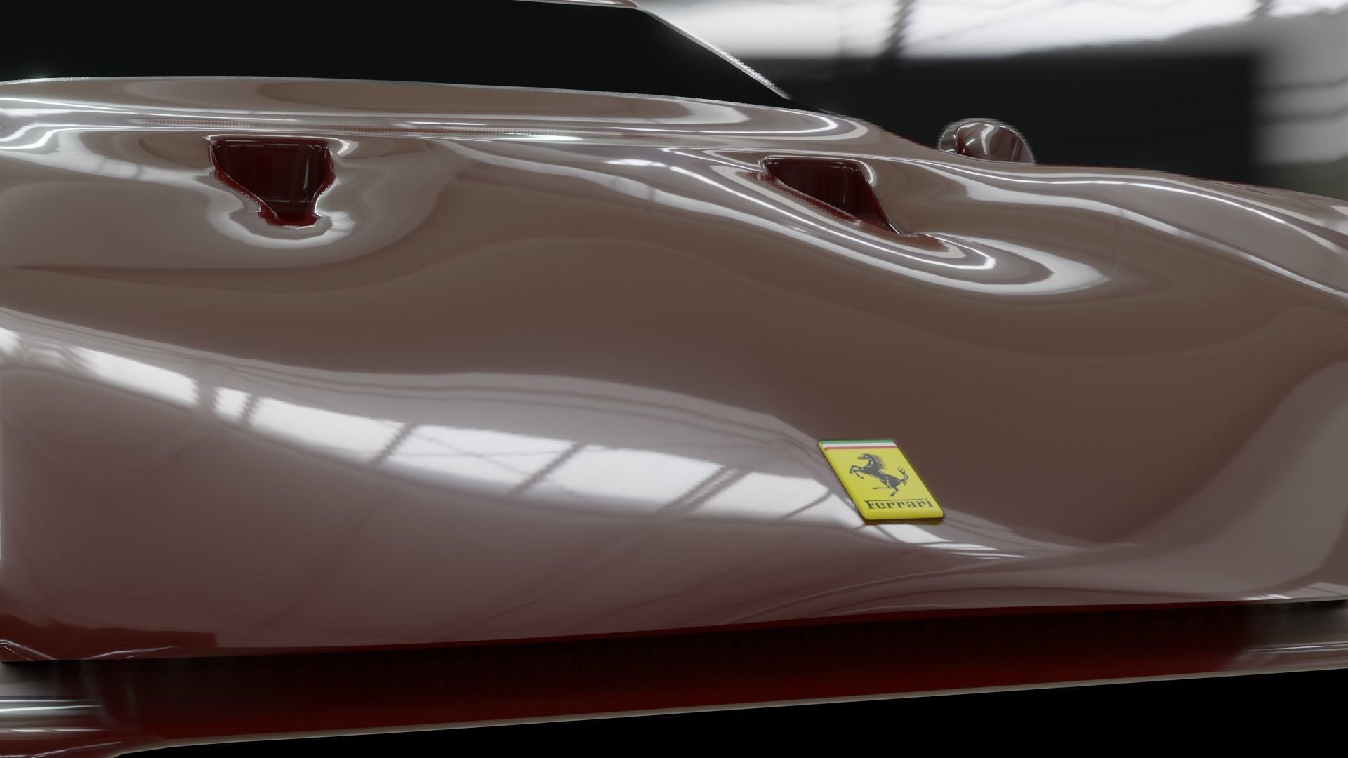 Ferrari f40 1987  Free low-poly 3D model_8