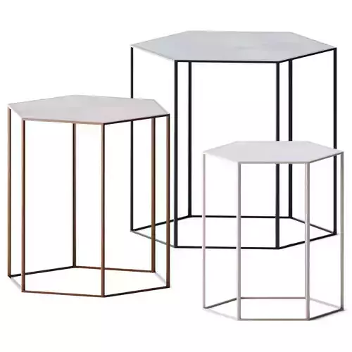 Side Tables Hexagon by Desalto