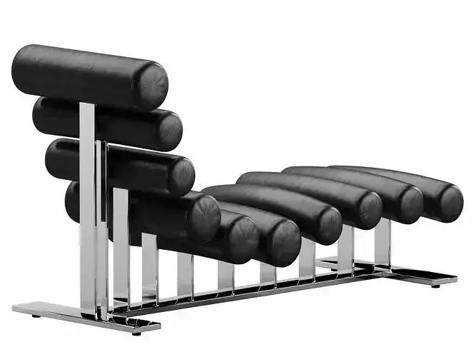 Milo baughman chaise lounge 3D model