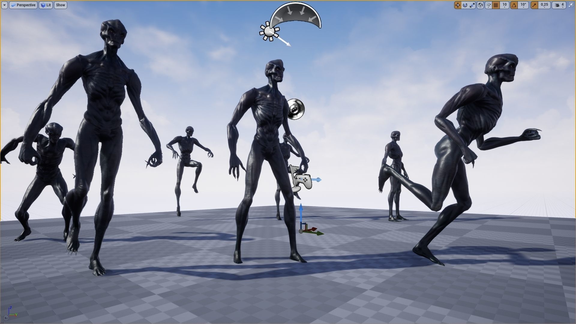 Alien humanoid Low-poly 3D model_12