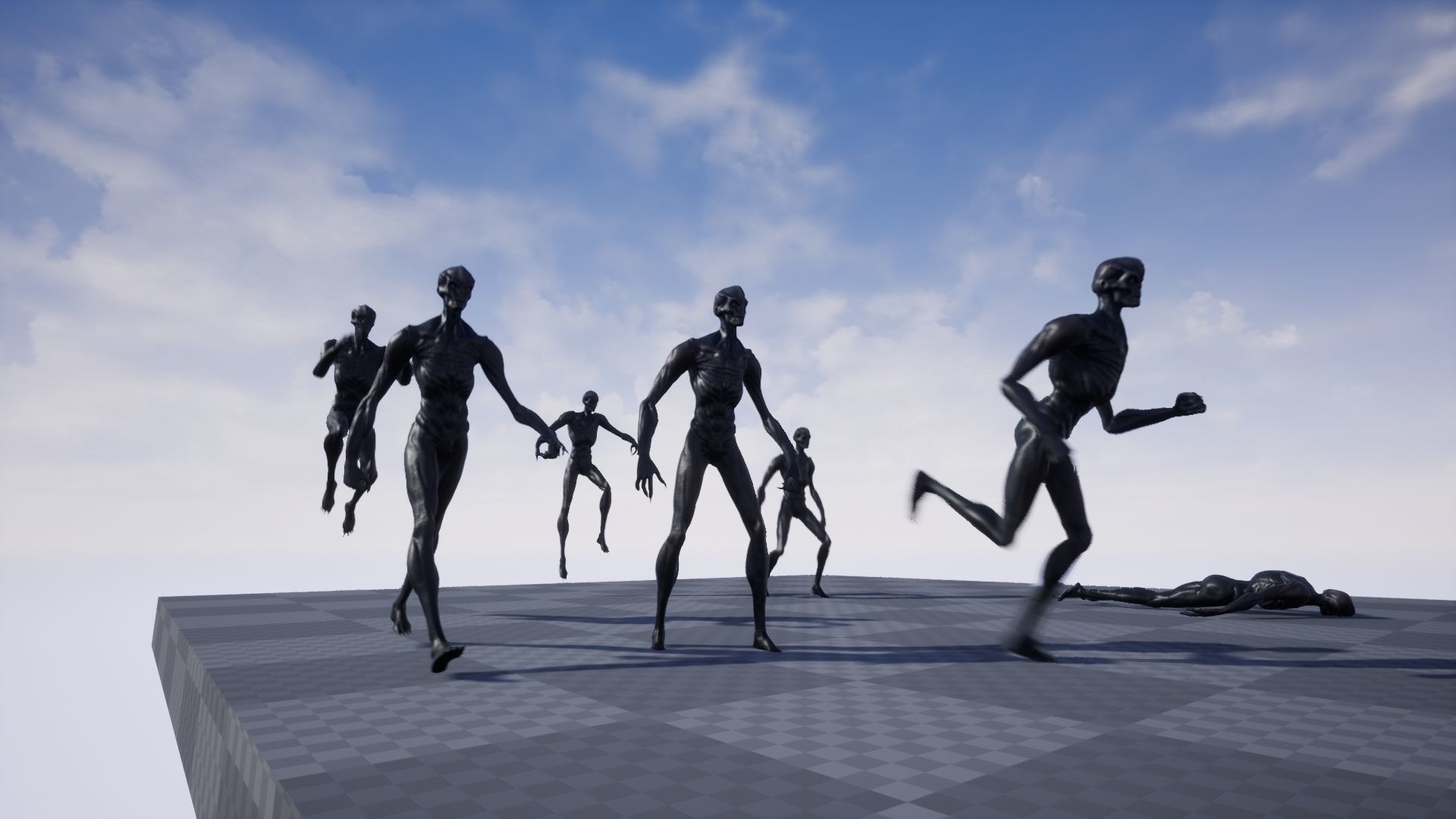 Alien humanoid Low-poly 3D model_9