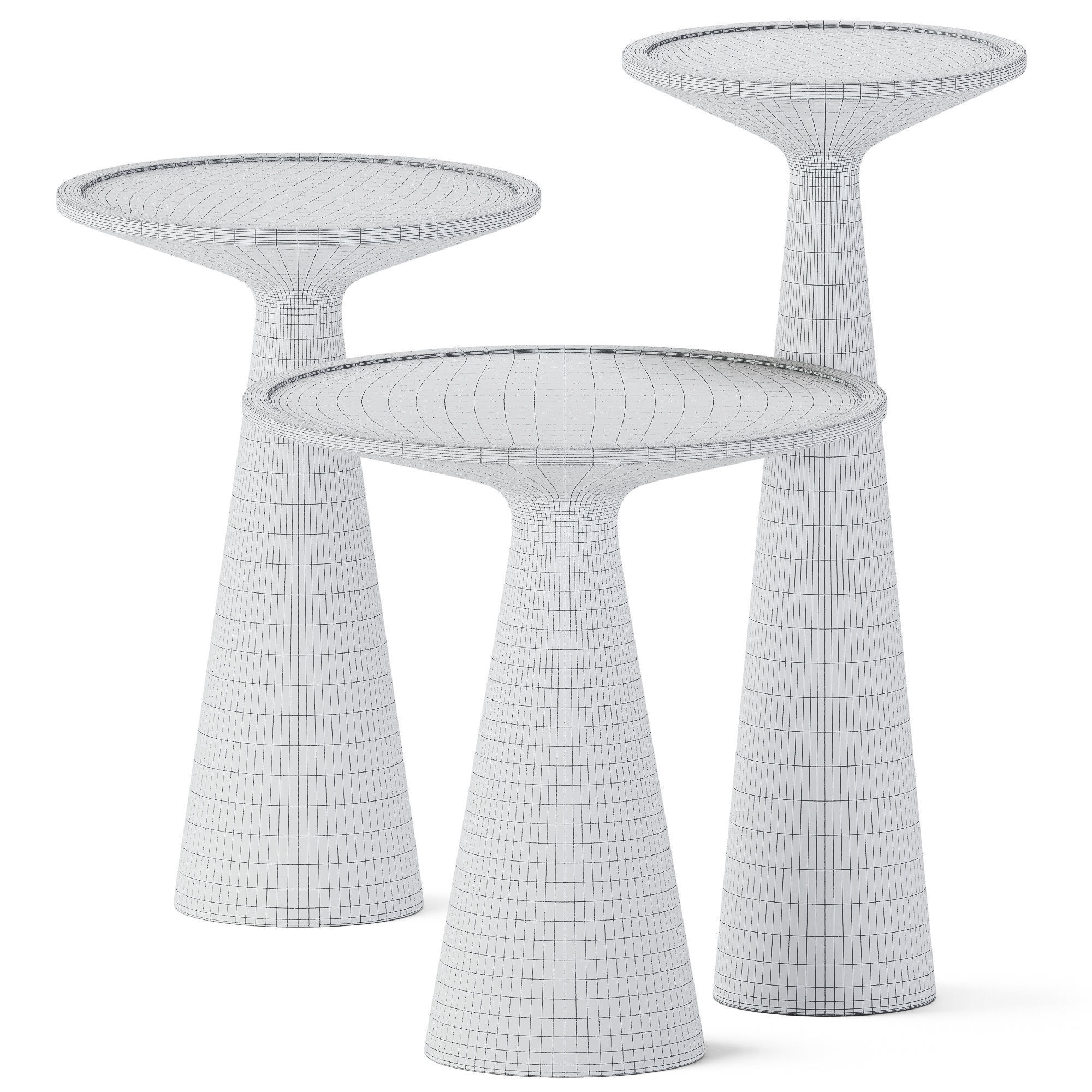 Round Coffee Side Table Figura by Draenert 3D model_1