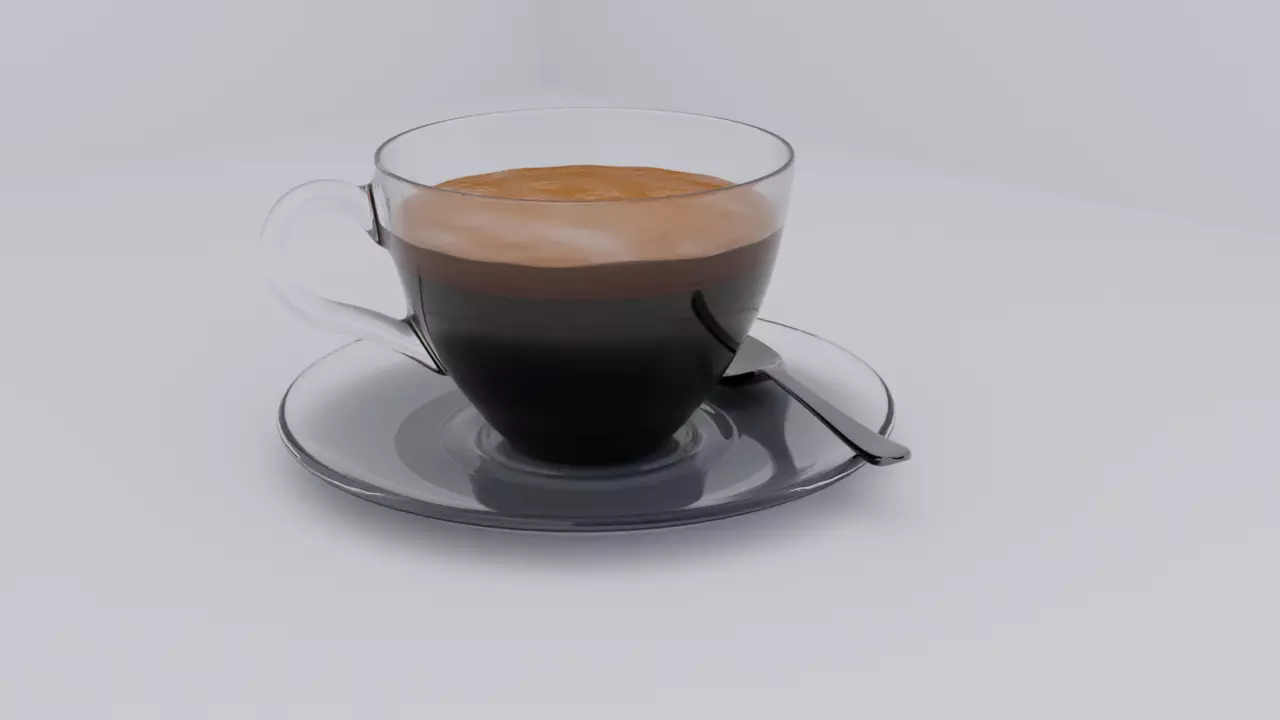 Coffee with crema 3D model_0