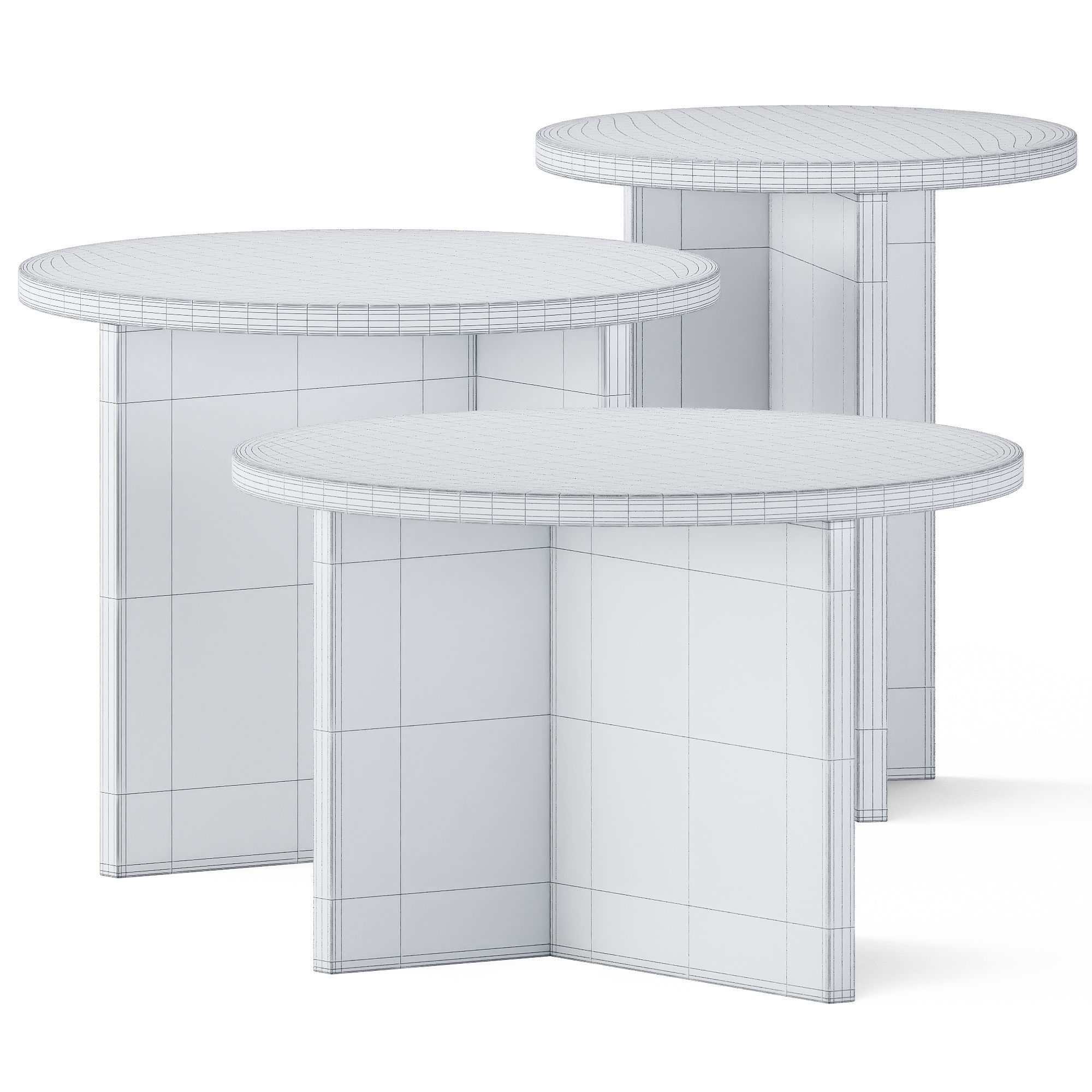 Stone Low Coffee Tables by Fercia 3D model_1