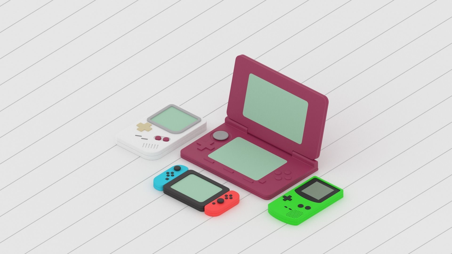 3D model Nintendo Game Consoles Collection VR / AR / low-poly | CGTrader