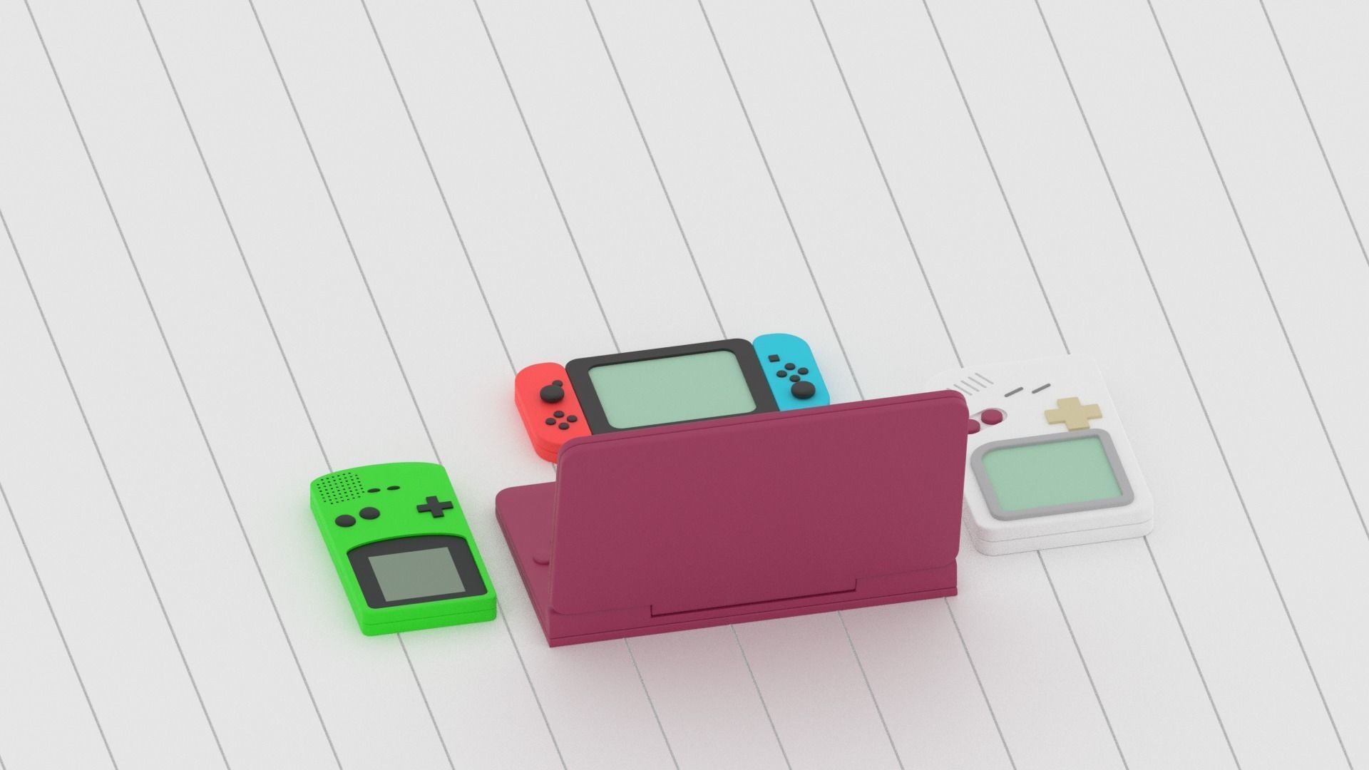 3D model Nintendo Game Consoles Collection VR / AR / lowpoly CGTrader