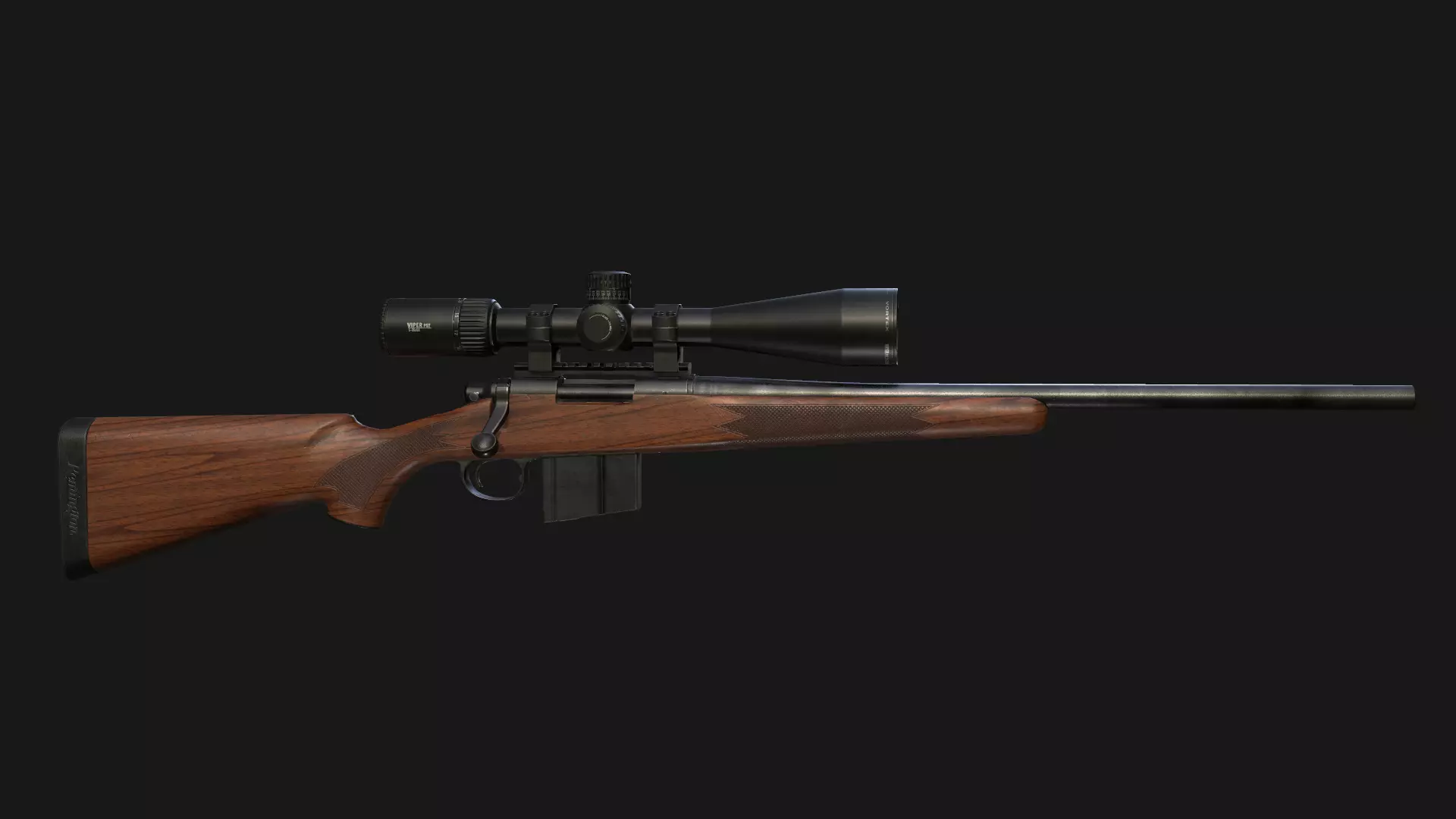 3D model Remington 700 short action sniper rifle VR / AR / low