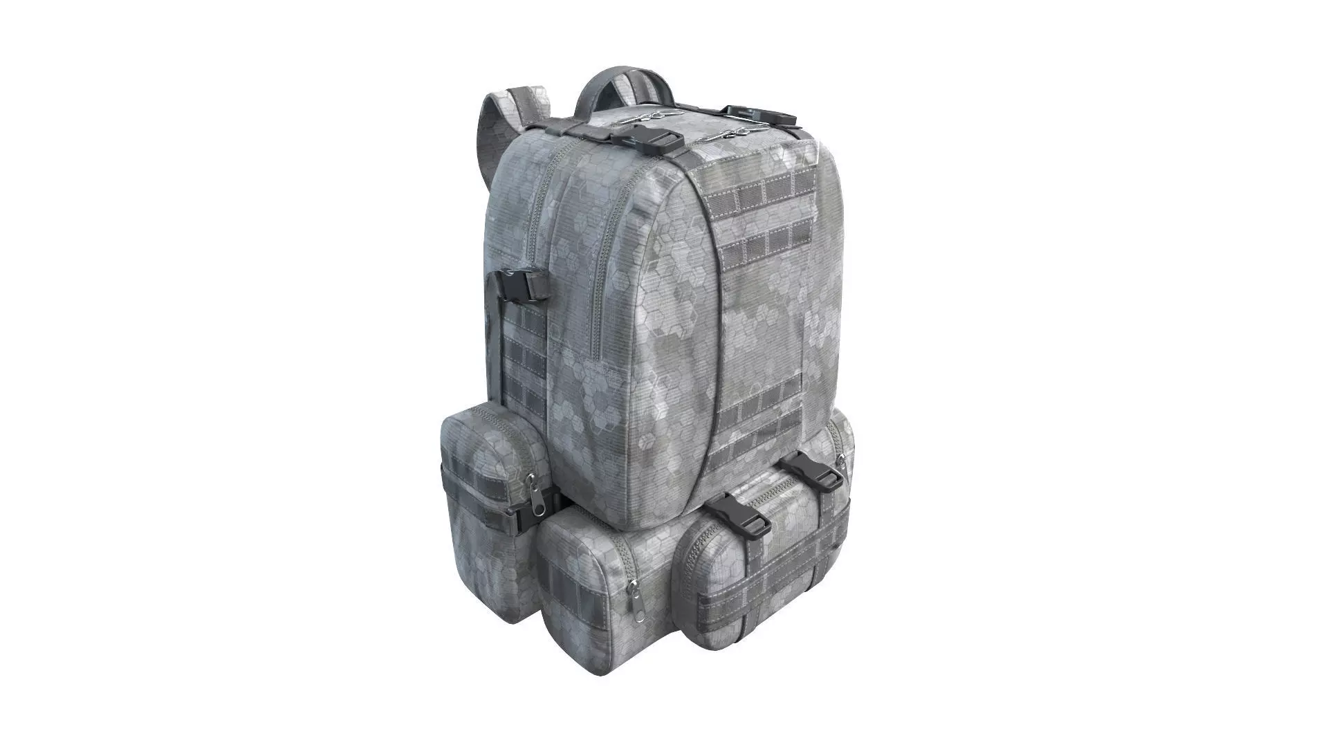 Military Backpack Gray 3D model