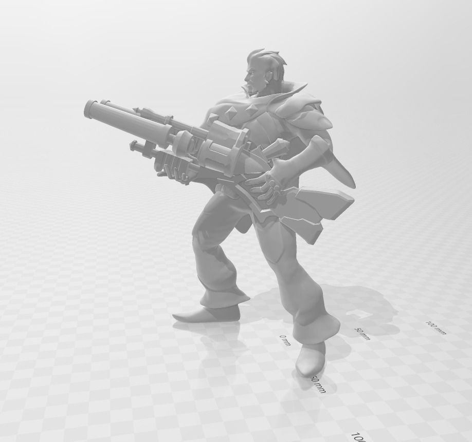 Graves 3D Model character with gun 3D print model_2