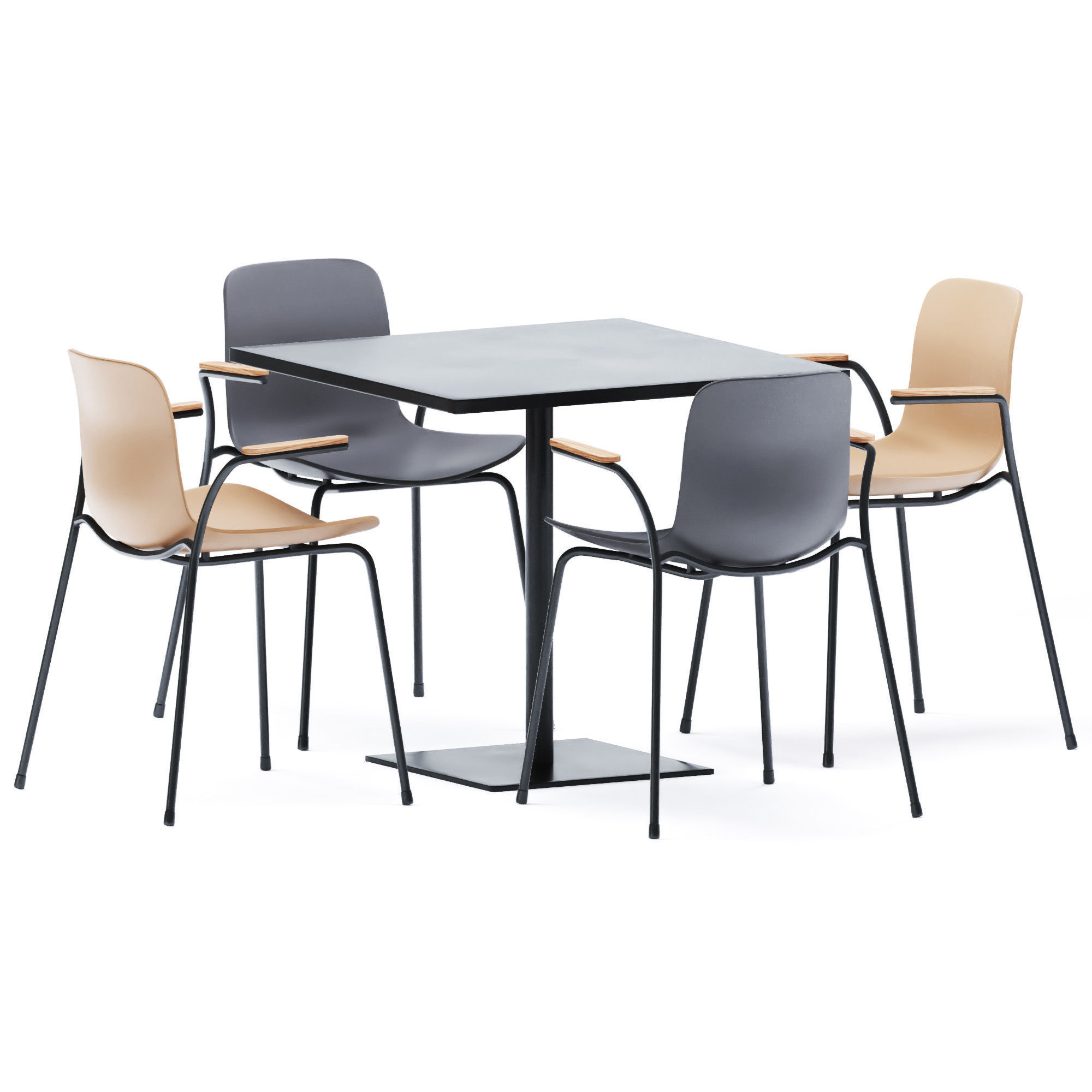 Square Table Stan by Viccarbe 3D model_1