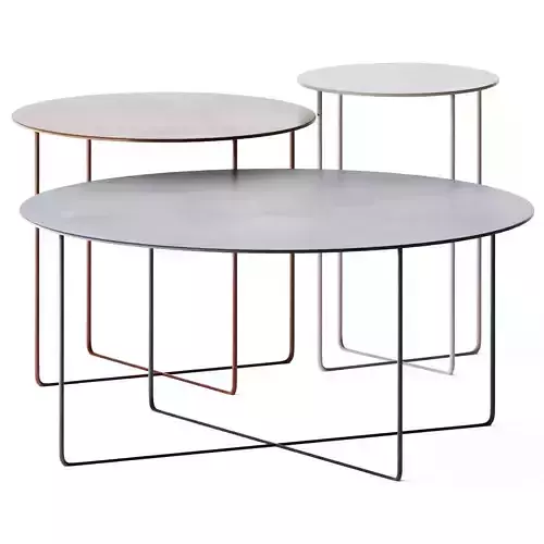 Metal Round Coffee Table Junsei by Amura