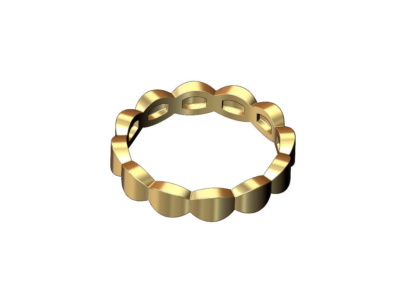 Rounded motif stacker band US size 4to10 3D print model_2