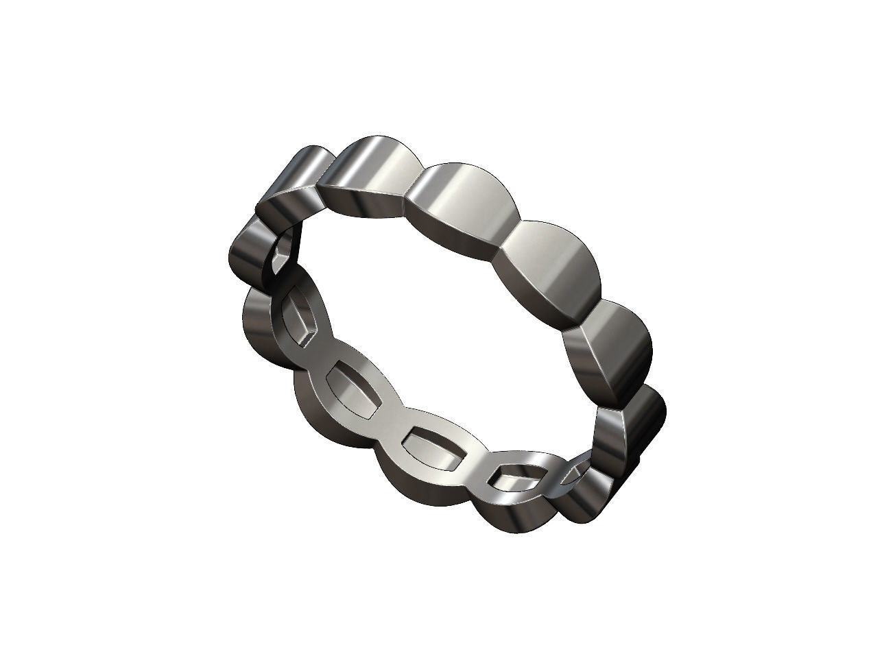 Rounded motif stacker band US size 4to10 3D print model_7