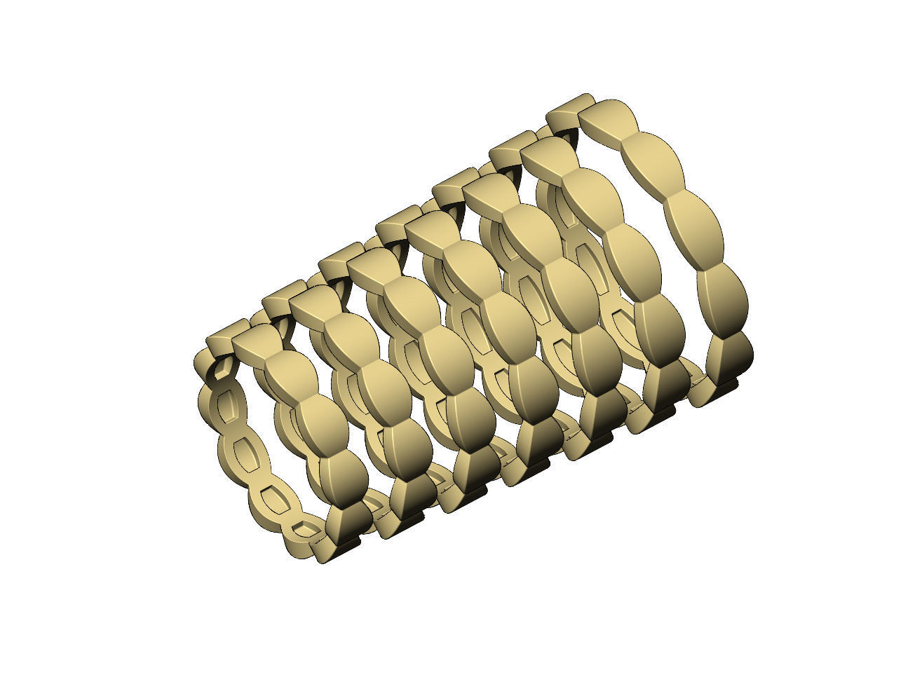 Rounded motif stacker band US size 4to10 3D print model_3