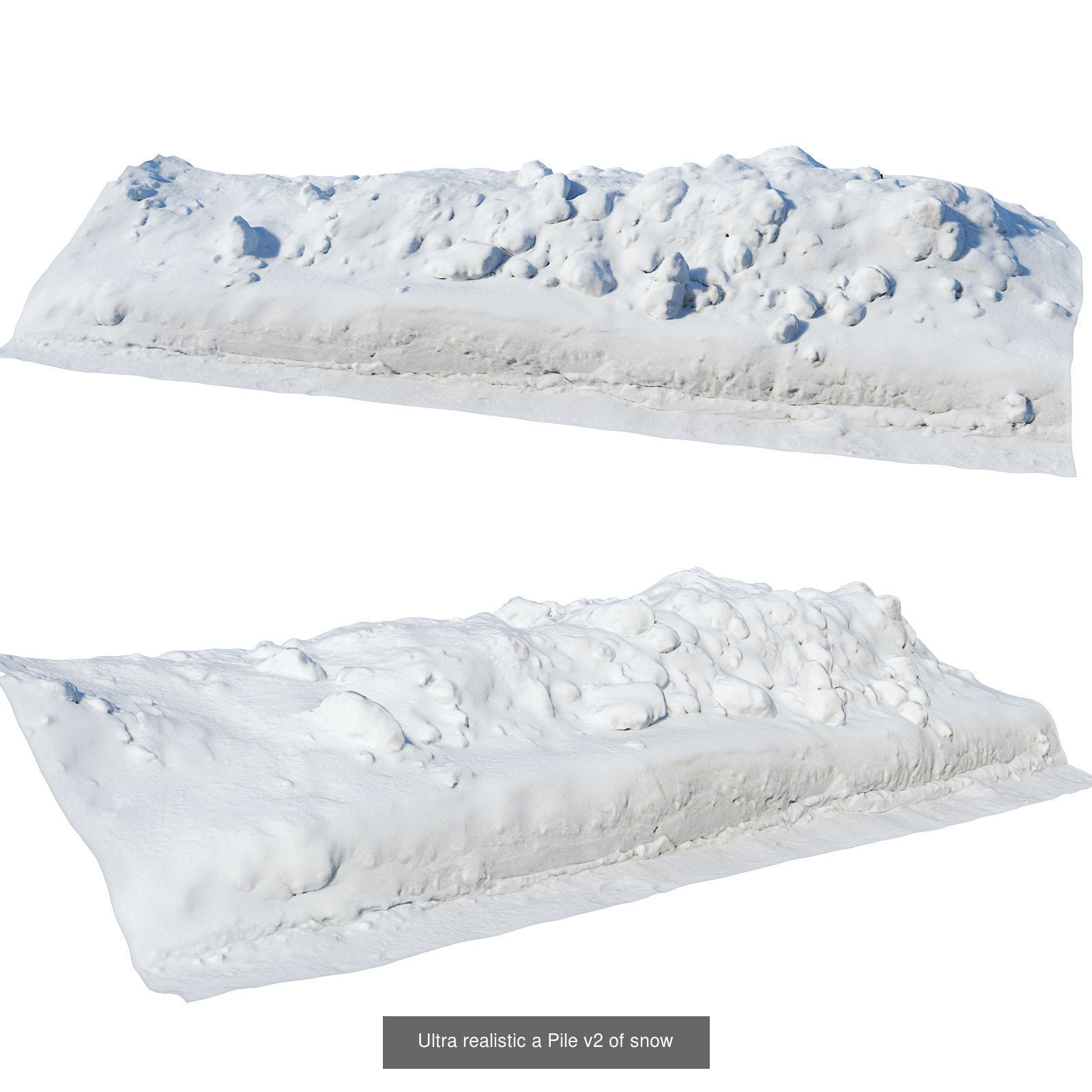Ultra realistic Snowy mountains HQ 3D Model Collection_7