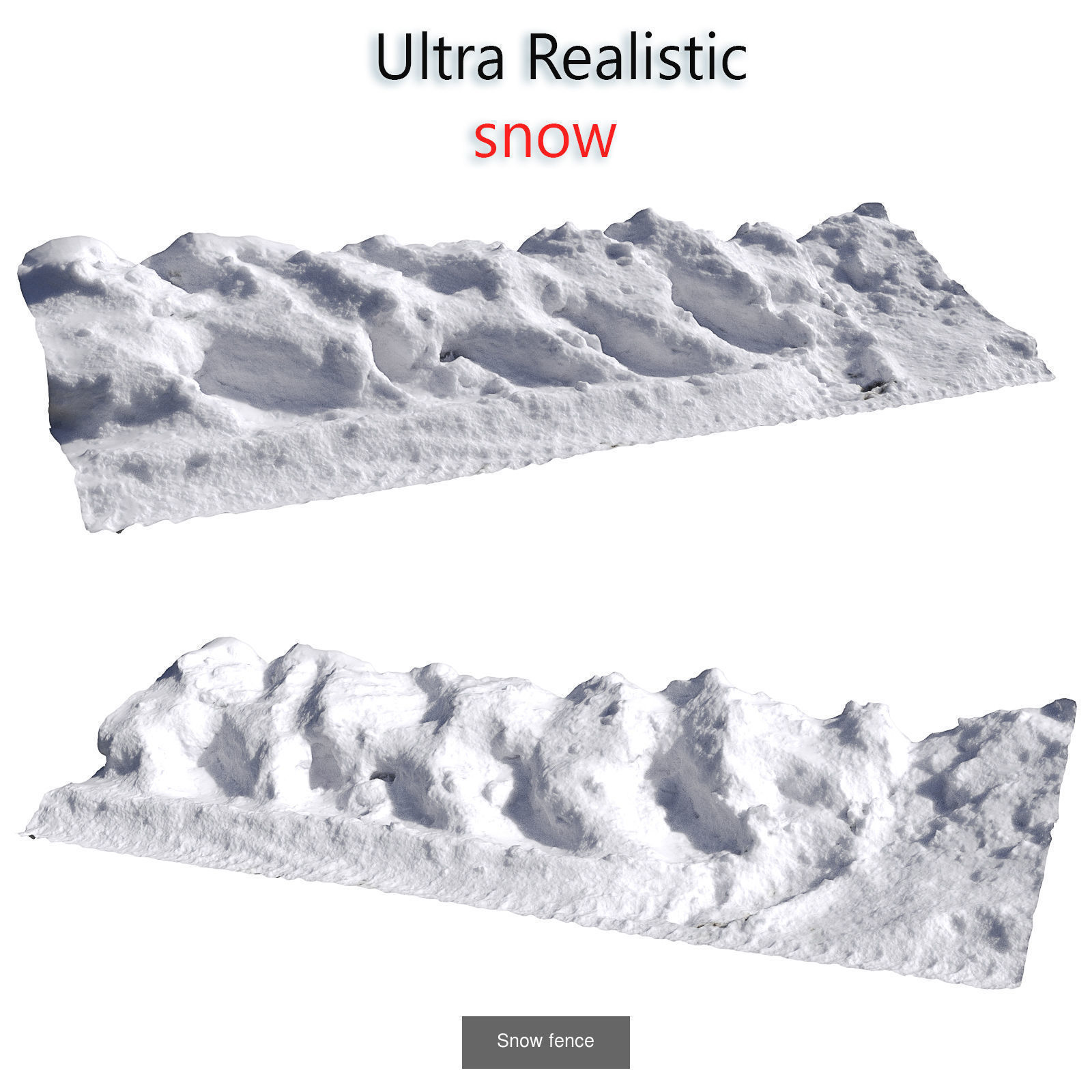 Ultra realistic Snowy mountains HQ 3D Model Collection_5