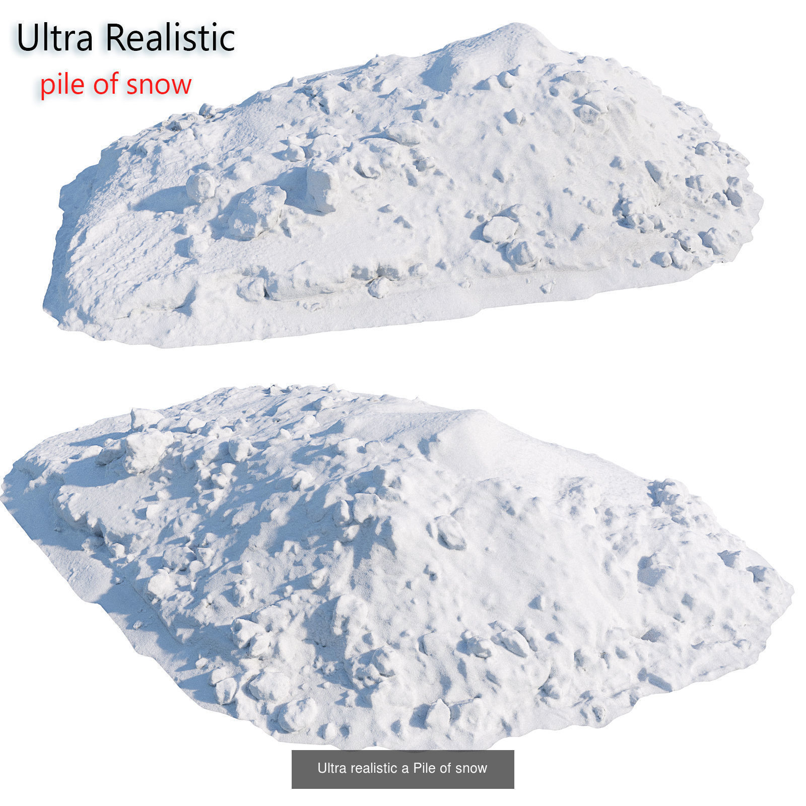 Ultra realistic Snowy mountains HQ 3D Model Collection_6